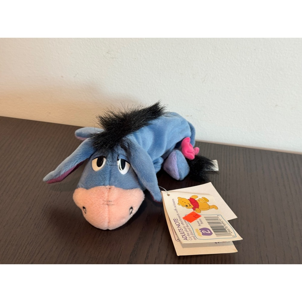 Vintage Disney Eeyore Bean Bag Plush Small Blue Pooh Bear Ty Collectors 90s